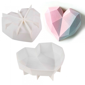 Silicone Mould - Geometric Heart 18cm